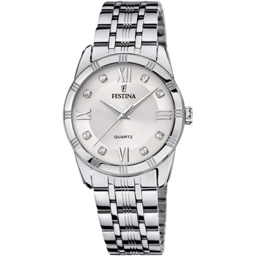 Festina Mademoiselle Ρολόι Μπαταρίας με Ασημί Μεταλλικό Μπρασελέ F16940/A