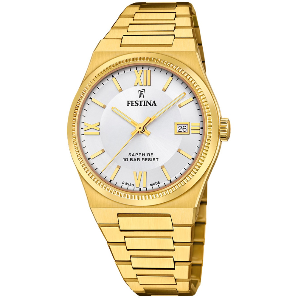 Festina Roloi Batarias me Xruso Metalliko Brasele F20038/1