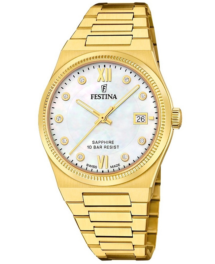 Festina Roloi Batarias me Xruso Metalliko Brasele F20039/1