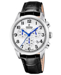Festina Roloi Xronogafos Batarias me Mavro Dermatino Louraki F20041/1