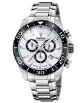 Festina Roloi Xronogafos Batarias me Asimi Metalliko Brasele F20042/1