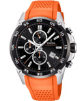 Festina Roloi Xronogafos Batarias me Portokali Kaoutsouk Louraki F20330/4