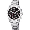 Festina Junior Roloi Xronogafos Batarias me Asimi Metalliko Brasele F20345/3