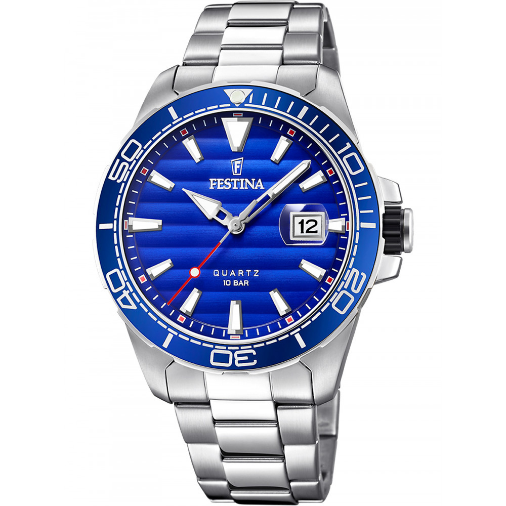 Festina Prestige Roloi Batarias me Asimi Metalliko Brasele F20360/1
