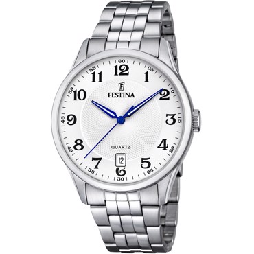 Festina Classic Ρολόι Μπαταρίας με Ασημί Μεταλλικό Μπρασελέ F20425/1