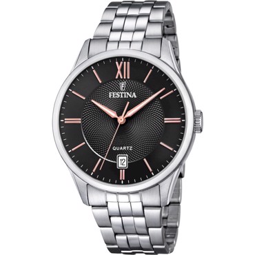 Festina Classic Ρολόι Μπαταρίας με Ασημί Μεταλλικό Μπρασελέ F20425/6