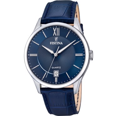 Festina Classic Ρολόι Μπαταρίας με Μπλε Δερμάτινο Λουράκι F20426/2