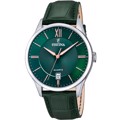 Festina Classic Roloi Batarias me Prasino Dermatino Louraki F20426/7