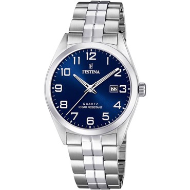 Festina Classic Ρολόι Μπαταρίας με Ασημί Μεταλλικό Μπρασελέ F20437/3