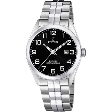 Festina Classic Ρολόι Μπαταρίας με Ασημί Μεταλλικό Μπρασελέ F20437/4