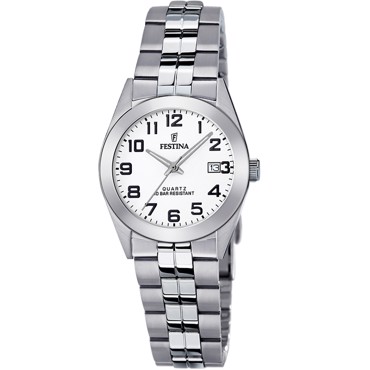Festina Classic Ρολόι Μπαταρίας με Ασημί Μεταλλικό Μπρασελέ F20438/1