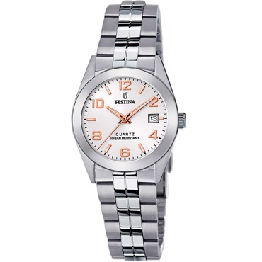 Festina Classic Ρολόι Μπαταρίας με Ασημί Μεταλλικό Μπρασελέ F20438/4