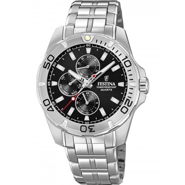 Festina Sport Ρολόι Μπαταρίας με Ασημί Μεταλλικό Μπρασελέ F20445/3