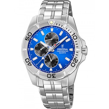 Festina Sport Ρολόι Μπαταρίας με Ασημί Μεταλλικό Μπρασελέ F20445/4