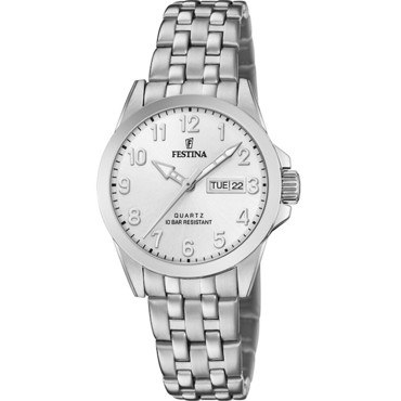 Festina Classic Ρολόι Μπαταρίας με Ασημί Μεταλλικό Μπρασελέ F20455/1