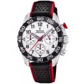 Festina Junior Collection Roloi Xronogafos Batarias me Mavro Dermatino Louraki F20458/1