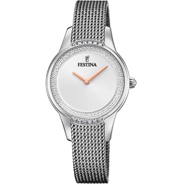 Festina Mademoiselle Ρολόι Μπαταρίας με Ασημί Μεταλλικό Μπρασελέ F20494/1