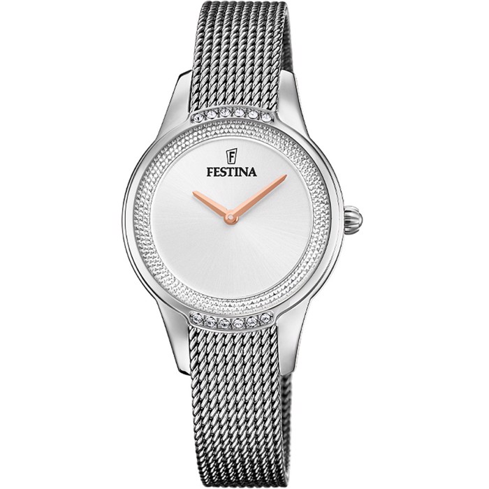 Festina Mademoiselle Roloi Batarias me Asimi Metalliko Brasele F20494/1