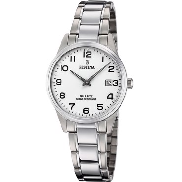 Festina Classic Ρολόι Μπαταρίας με Ασημί Μεταλλικό Μπρασελέ F20509/1