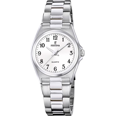 Festina Classic Ρολόι Μπαταρίας με Ασημί Μεταλλικό Μπρασελέ F20553/1