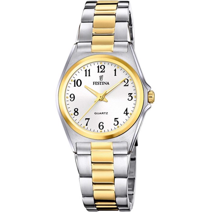 Festina Classic Roloi Batarias me Xruso / Asimi Metalliko Brasele F20556/1
