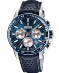 Festina Roloi Xronogafos Batarias me Ble Dermatino Louraki F20561/2