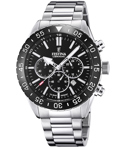 Festina Roloi Xronogafos Batarias me Asimi Metalliko Brasele F20575/3