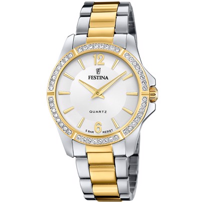 Festina Mademoiselle Ρολόι Μπαταρίας με Χρυσό / Ασημί Μεταλλικό Μπρασελέ F20594/1