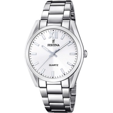Festina Boyfriend Collection Ρολόι Μπαταρίας με Ασημί Μεταλλικό Μπρασελέ F20622/1