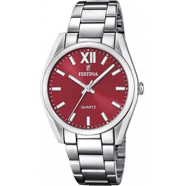 Festina Boyfriend Collection Ρολόι Μπαταρίας με Ασημί Μεταλλικό Μπρασελέ F20622/B