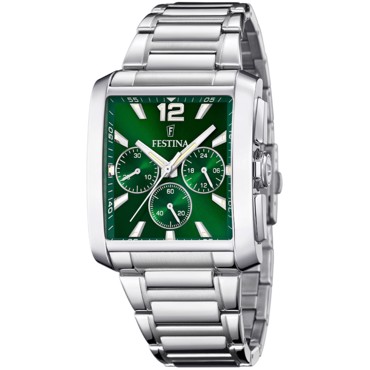 Festina Timeless Ρολόι Χρονογράφος Μπαταρίας με Ασημί Μεταλλικό Μπρασελέ F20635/3