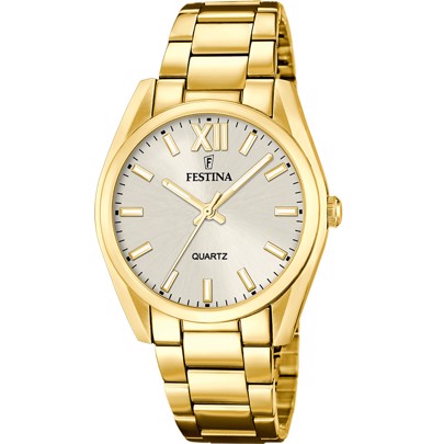 Festina Boyfriend Collection Ρολόι Μπαταρίας με Χρυσό Μεταλλικό Μπρασελέ F20640/1