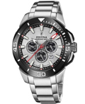 Festina Roloi Xronogafos Batarias me Asimi Metalliko Brasele F20641/1