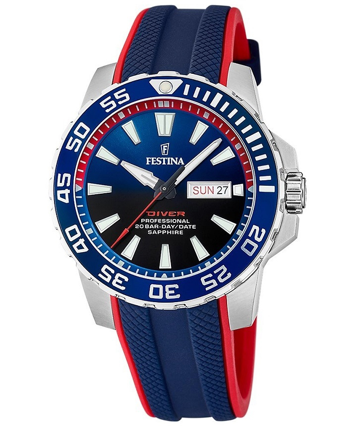 Festina Roloi Batarias me Ble Kaoutsouk Louraki F20662/1