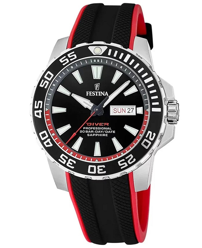 Festina Roloi Batarias me Mavro Kaoutsouk Louraki F20662/3