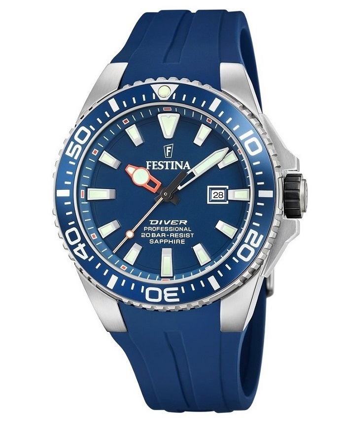 Festina Roloi Batarias me Ble Kaoutsouk Louraki F20664/1