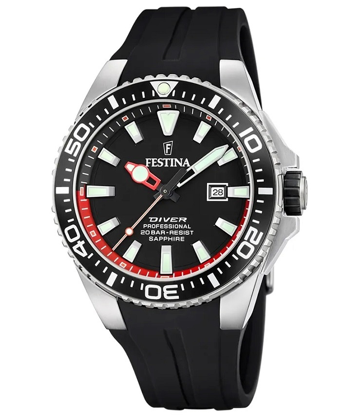 Festina Roloi Batarias me Mavro Kaoutsouk Louraki F20664/3
