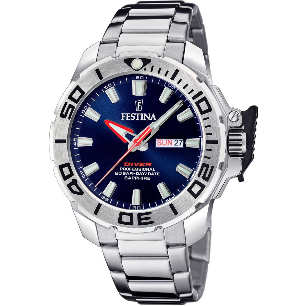 Festina Roloi Batarias me Asimi Metalliko Brasele F20665/1