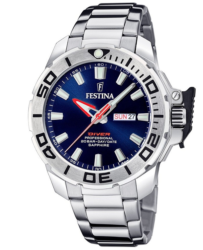 Festina Roloi Batarias me Asimi Metalliko Brasele F20665/1