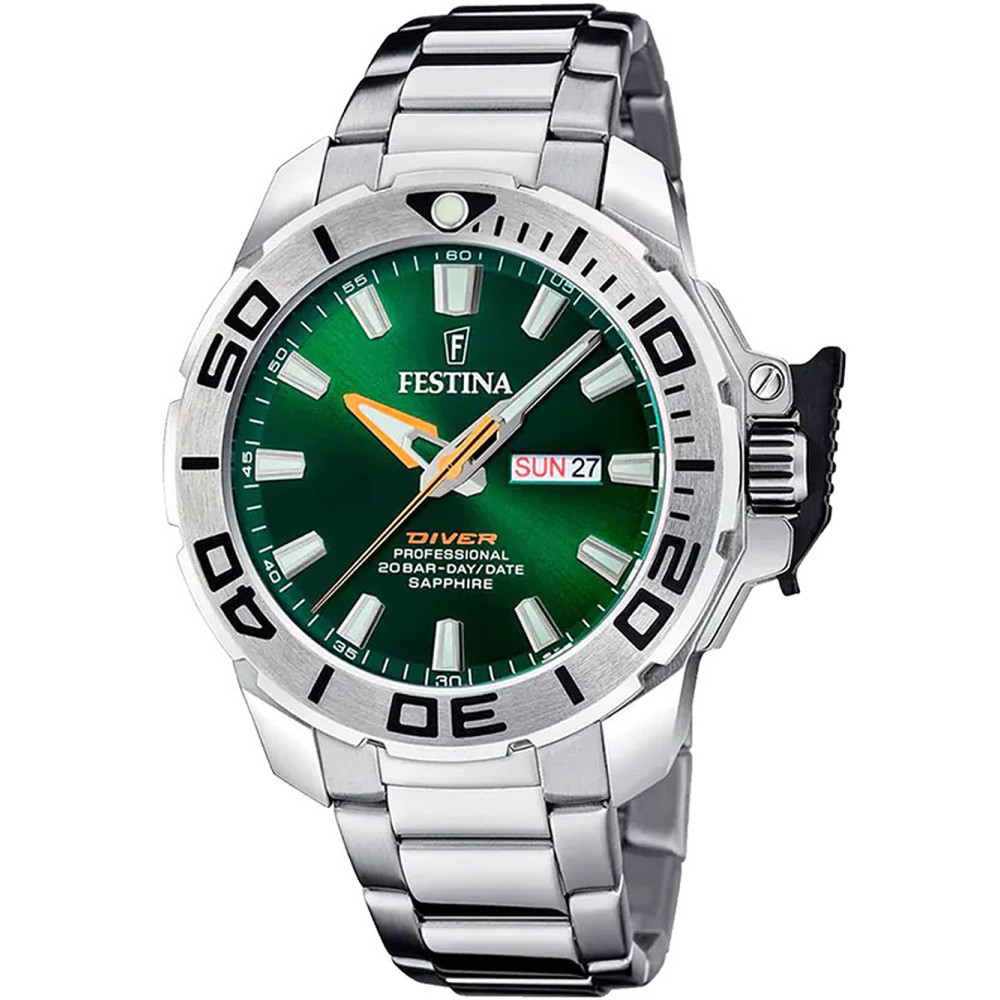 Festina Roloi Batarias me Asimi Metalliko Brasele F20665/2