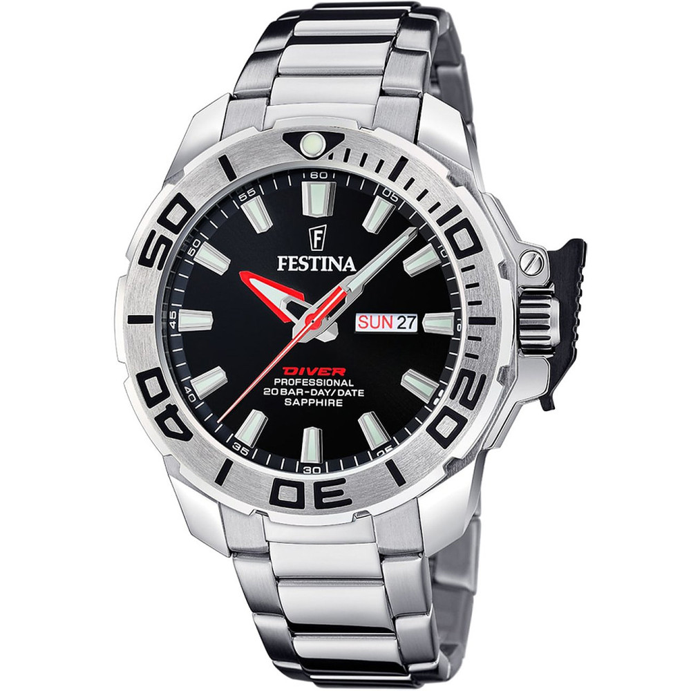 Festina Roloi Batarias me Asimi Metalliko Brasele F20665/3