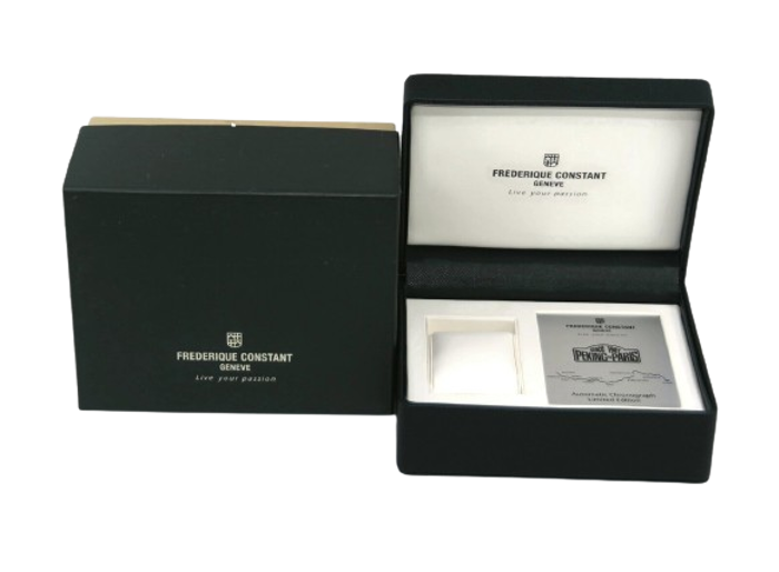 Frederique Constant Classic Slimline Roloi Aftomato me Mavro Dermatino Louraki FC-312S4S6
