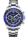 Rotary Henley Roloi Xronogafos Batarias me Asimi Metalliko Brasele GB05440/05