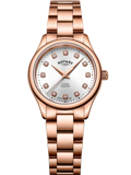 Rotary Oxford Roloi Batarias me Roz Xruso Metalliko Brasele LB05096/02/D