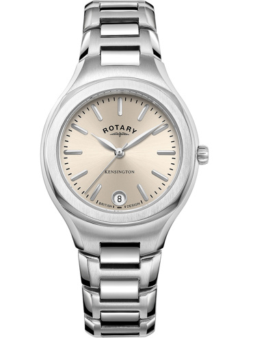 Rotary Kensington Ρολόι Μπαταρίας με Ασημί Μεταλλικό Μπρασελέ LB05105/03