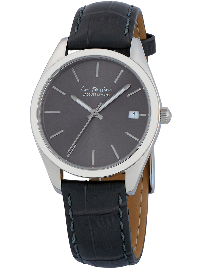 Jacques Lemans La Passion Roloi Batarias me Ggri Dermatino Louraki LP-132A