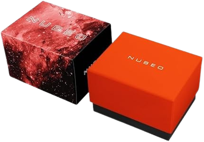 Nubeo Huygens Limited Roloi Aftomato me Ble Kaoutsouk Louraki NB-6080-02