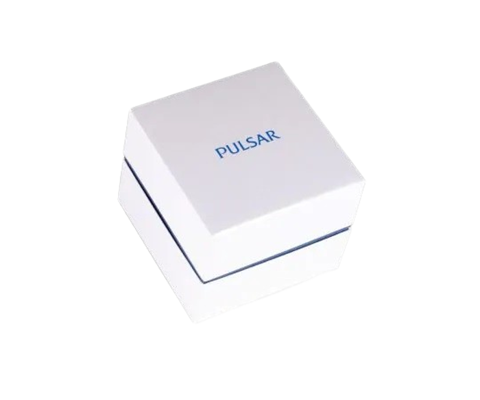 Pulsar Roloi Batarias me Mavro Dermatino Louraki PQ7005X1