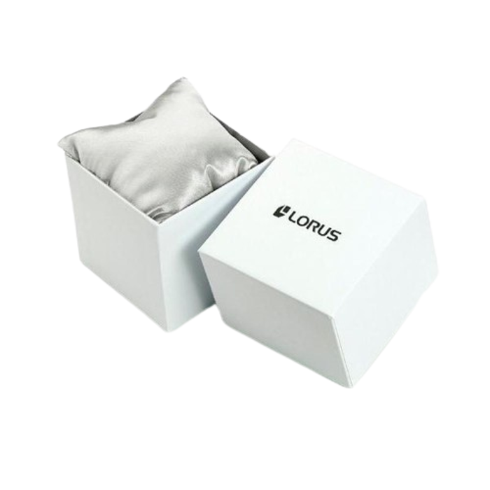 Lorus Classic Roloi Xronogafos Batarias me Mavro Dermatino Louraki RM319GX9