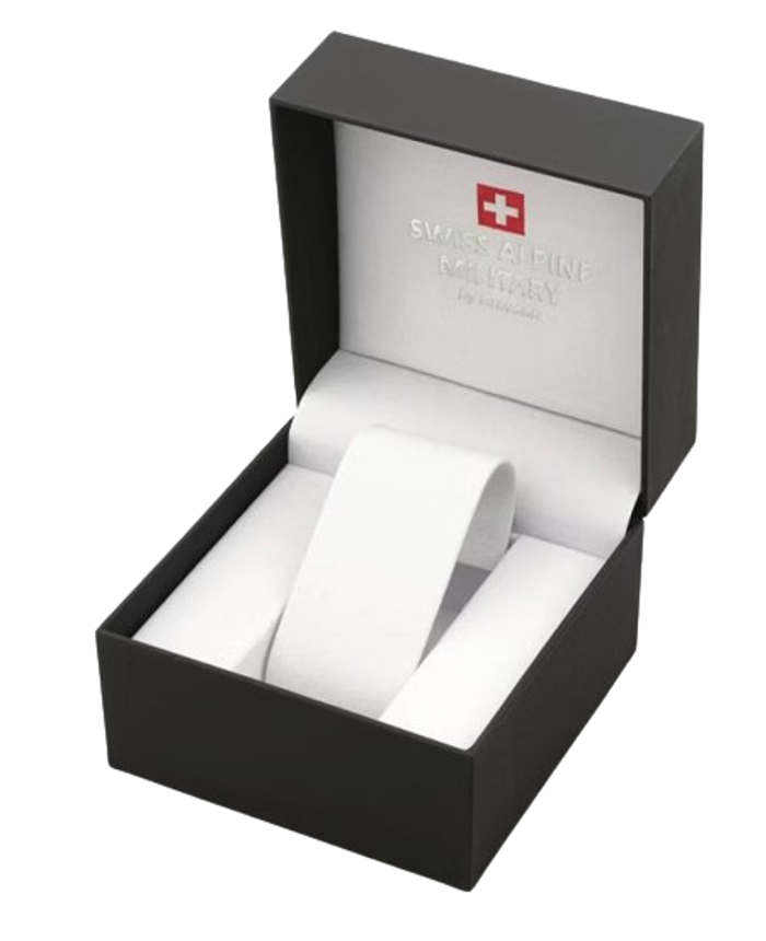Swiss Alpine Military by Grovana Roloi Xronogafos Batarias me Mavro Kaoutsouk Louraki SAM7040.9837
